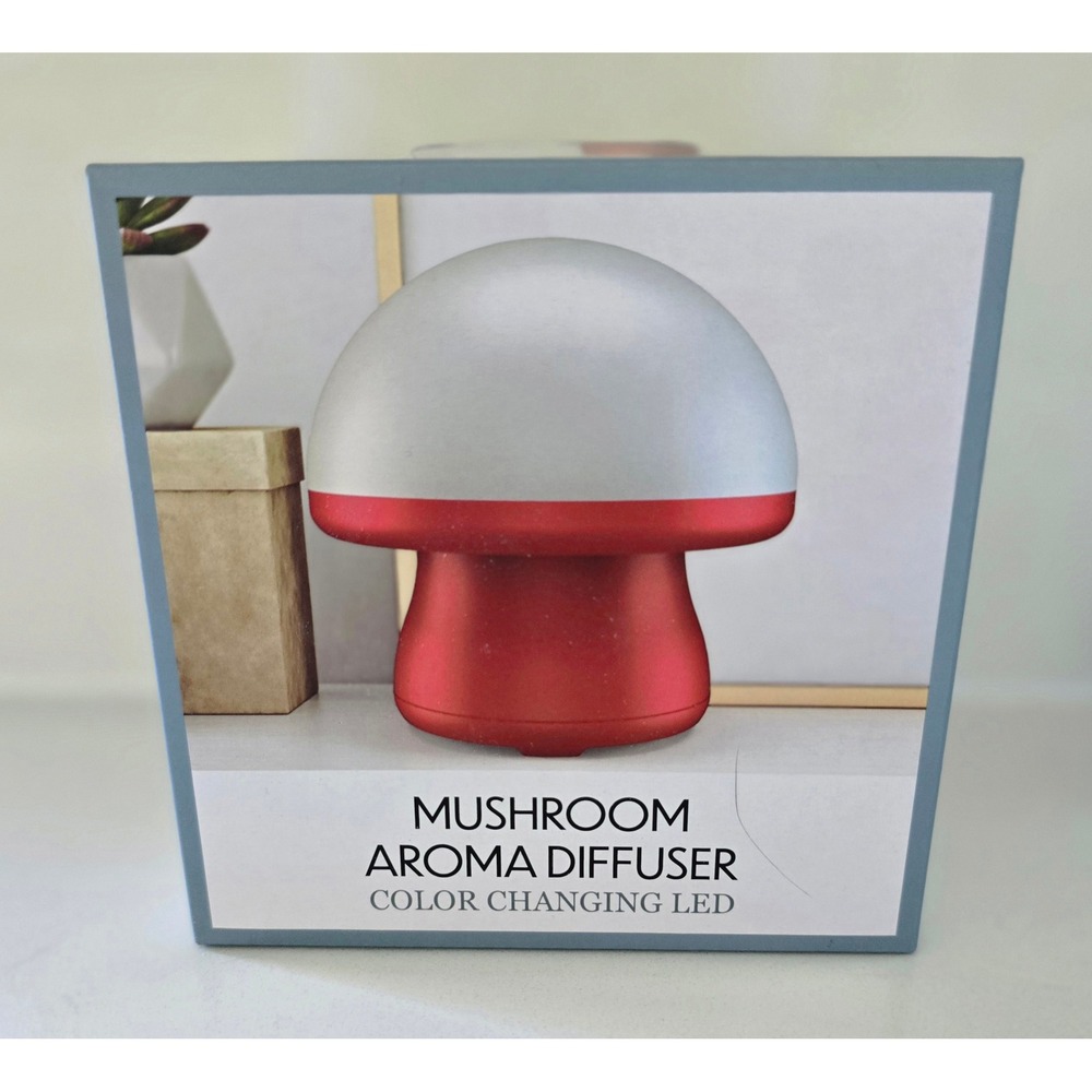 Mushroom Aroma Diffuser Color Changing LED USB Powered Red Toadstool Fragrance